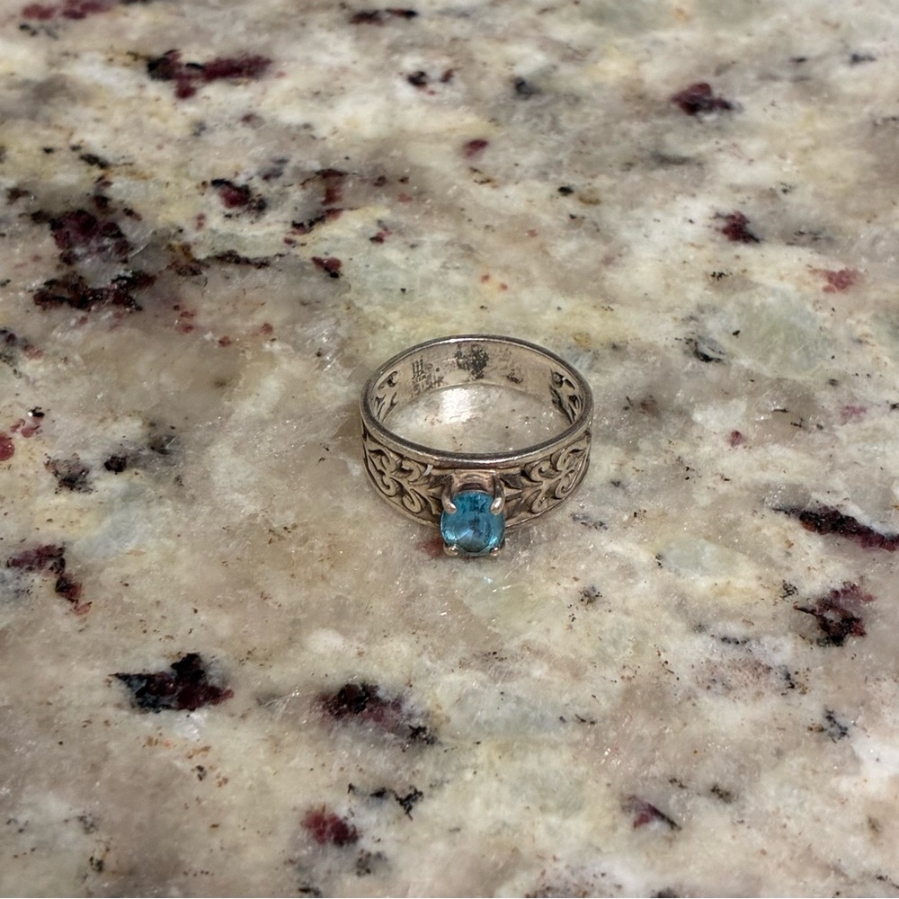 James Avery Adoree Ring in sterling silver with blue topaz